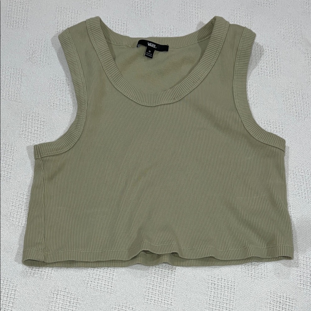 Vans Sage Green Sleeveless Crop Top
